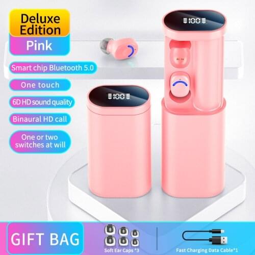 Tws Headsets Earbuds Bluetooth Earphones 9D Stereo Sports Waterproof Noise Canceling Reduction Earpieces Charge For Phones