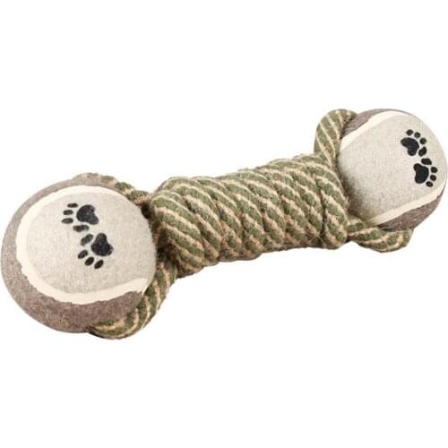 Pet Dog Cotton Dumbbell Rope Toys Ball Teeth Bite-Resistant Chew Play Gadgets Ctue Pet Products