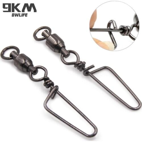 Swivels Fishing 15~200lbs Stainless Steel Ball Bearing Rolling Snap Fishing Swivels Snaps Connector Quick Connect Fishing Lures