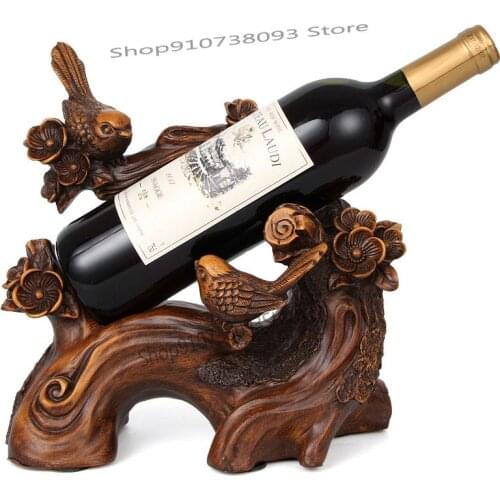Wine Rack Decoration Living Room Wine Cabinet Wine Rack Personality Creativity Acacia Magpie Wine Bottle Storage Arrangement