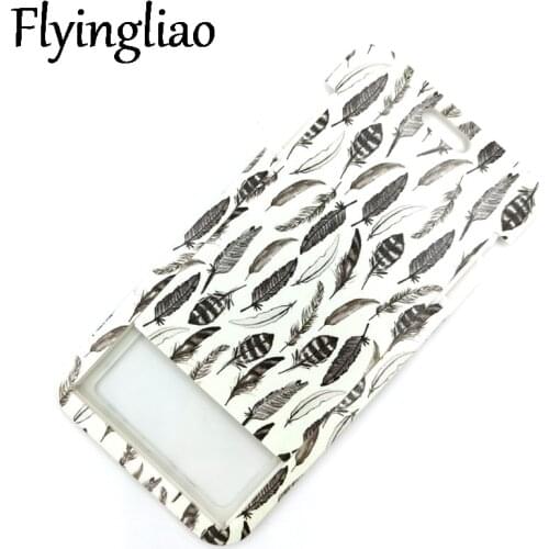 Vintage Leaves Feathers Key lanyard Car Key Chain ID Card Pass Gym Mobile Phone Badge Kids Key Ring Holder Jewelry Decorations