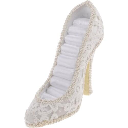 High Heel Ring Holder Storage Jewelry Display Rack Organizer White