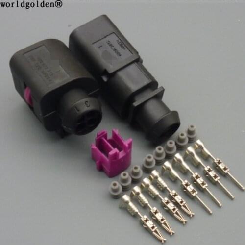 Worldgolden 4 Pin 4B0973812 4B0973712 Automotive Connector 1.5mm Waterproof Pressure Water Temperature Sensor Plug For VW