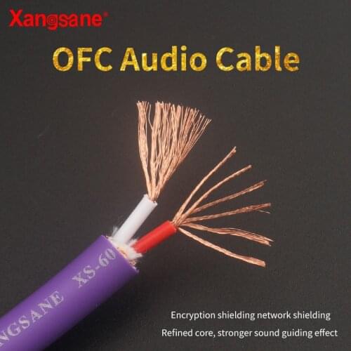 Xangsane XS-601Ag Audiophile subwoofer 6N Oxygen-free copper (OFC) dual-core signal RCA cable audio bulk line HiFi XLR balanced