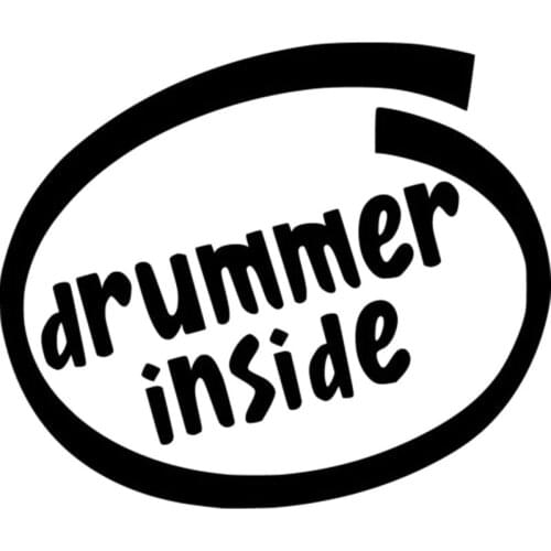 16.9X14.3CM DRUMMER INSIDE Funny Vinyl Decal Car Sticker Car-styling