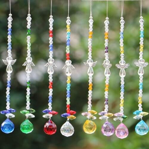 1PCS Garden Suncatcher Crystal Ball Chandelier Prisms Pendants Rainbow Maker Hanging Drop Home Decor Wedding Decoration