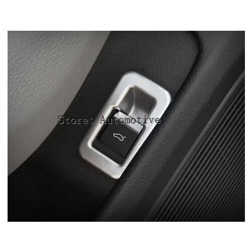 1pcs Car Inner Rear Trunk Switch Cover Trim For Audi A4 B9 2016 2017 Sedan 4 door