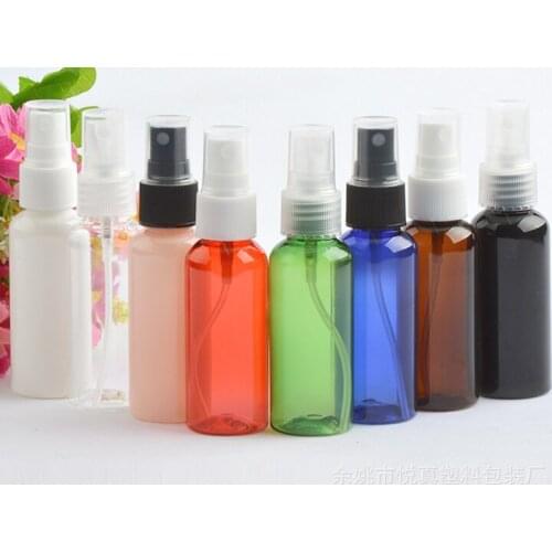 100PCS 50ml Refillable Perfume Shampoo Lotion Liquid Cosmetic Bottle Pressure Mouth Point Bottling Spray Pump Bottle