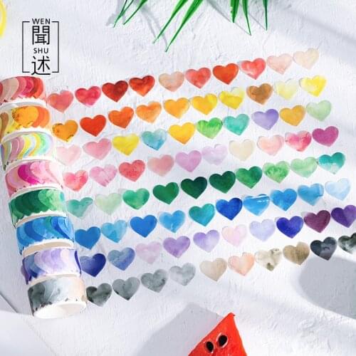 100 PCS Rainbow Fruit Tea Series Masking Washi Tape Color Love Decorative Adhesive Tape Decora Diy Scrapbooking Sticker Label