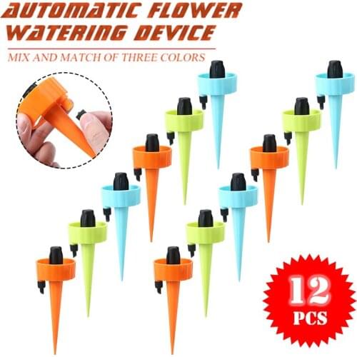 12pcs Garden Plant Automatic Self Watering Spikes Stakes Valve Waterer Device Garden Household Plant Flower Waterer Tools