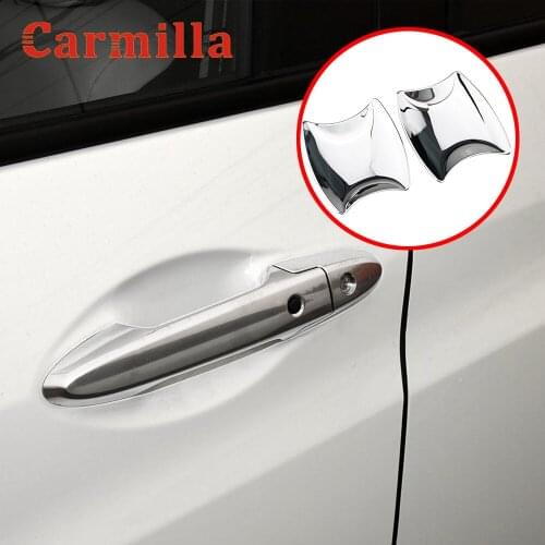 4pcs/set Chrome Car External Door Bowl Trim Sticker Cover for Chevrolet Trax 2013 2014 - 2018 ACC