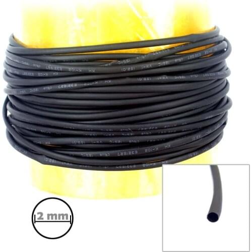 Heat Shrink Tubing 1m/2mm/4mm Black Tube Car Cable Sleeving Assortment Wrap Wire Kit with Polyolefin Tub Free Shipping#64372