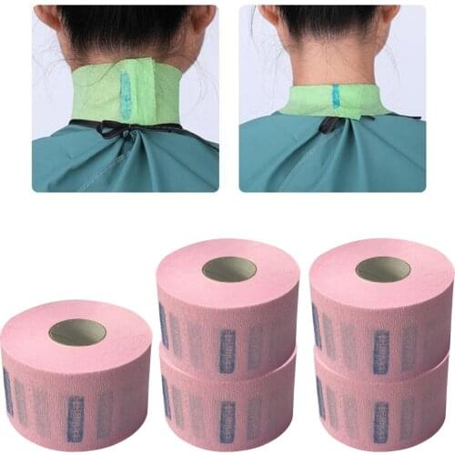 500 Pcs/5 Roll Pro Stretchy Disposable Neck Paper Strips Barber Hairdressing