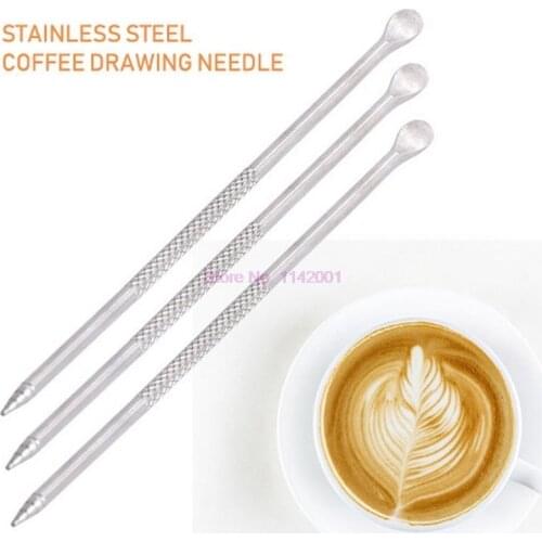 500pcs Cappuccino Espresso Coffee Decorating Latte Art Pen Tamper Needle Creative High Quality Fancy Coffee Stick Tools