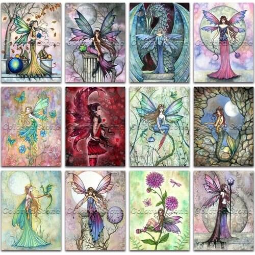 New Diamond painting Beautiful beauty girl Lady Butterfly fairy 5D DIY Full Square Drill embroidery Cross stitch 3D Drawing 742