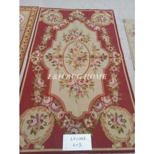 Free shipping 3'X5' needlepoint rugs 100% New Zealand wool handmade rugs for home decoration