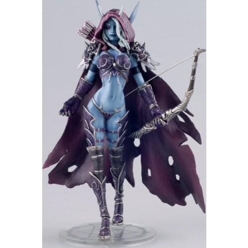 WOW The Lich King Arthas Sylvanas Windrunner Sylvan Archery Queen 7‘’ PVC Action Figure Collectible Model World Of Warcraft Dota
