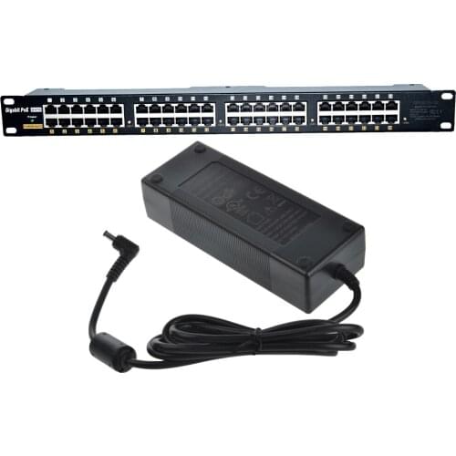 GPOE-24-24v120w gigabit PoE injector 24 port with mode B Passive Poe panel 24 volt 120w power supply for WiFi AP