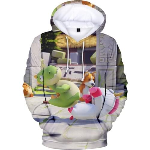 Creative party animals 3D Hoodies Winter Game Coats Streetwear Pullovers Korean Stylish Women/men Long Sleeve Casual Sweatshirts