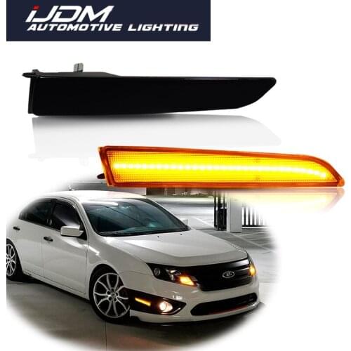 IJDM Replace OEM Front Sidemarker Lamps For 2010-2012 Ford Fusion Driver and Passenger Side Turn Signal/Side Marker Light Amber