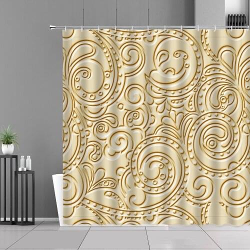 Personality Retro Nostalgic Wood Grain Flowers Deer 3D Print Shower Curtain Polyester Bathtub Screen Bathroom Curtain Home Decor