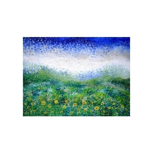 Hand Painted Oil Painting Impressionist Sunflowers-Landscape Oil Paintings-Modern Canvas Art Wall Decor