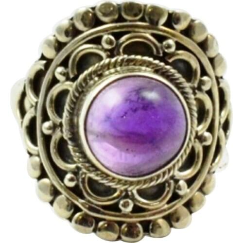 Lovegem Genuine Amethyst Ring 925 Sterling Silver,Size : 8.25, AR3313