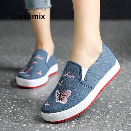 Cresfimix Zapatos De Mujer Women Fashion Sweet Slip on Loafers Ladies Classic High Quality Shoes Female Anti Skid Flats B5609