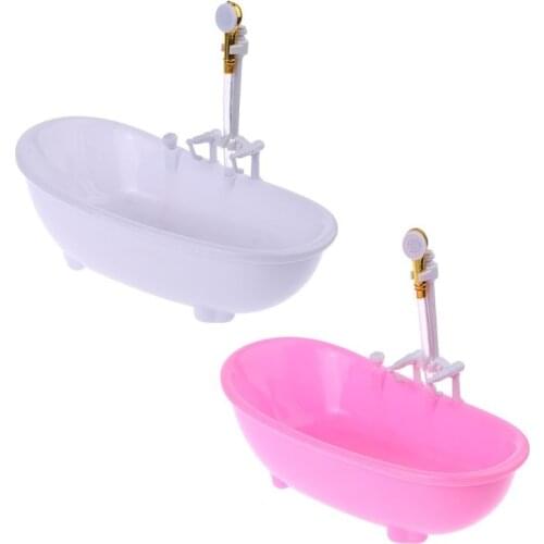 1/6 Dollhouse Miniatures Electric Bathtub Furniture Bathroom Accessories Kids Pretend Toy