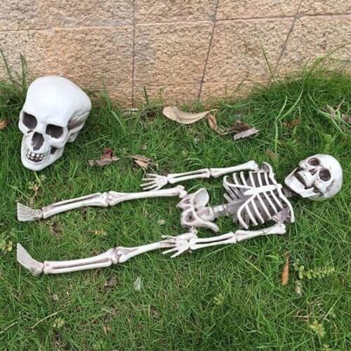 2021 Halloween Human Skeleton Simulation Skeleton Ornament Party Bar Haunted House Props Home Decoration Durable Decor