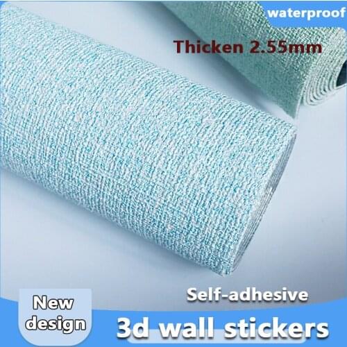 3D Wall Stickers Self-Adhesive Decoration TV Background Self-Adhesive Wallpaper Childrens Living Room Waterproof Wall Panel
