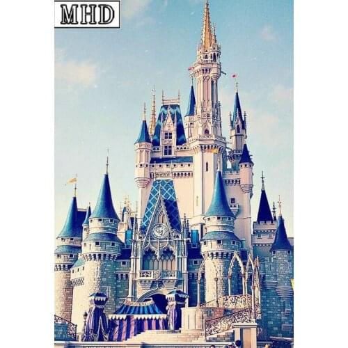 New 5d diy diamond painting church castle pattern full square 3d diamond embroidered diamond mosaic home decor kit