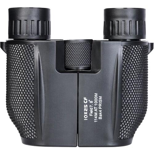 New professional binoculars 10x25 BAK4 high power telescope portable hunting pocket autofocus telescope outdoor hiking
