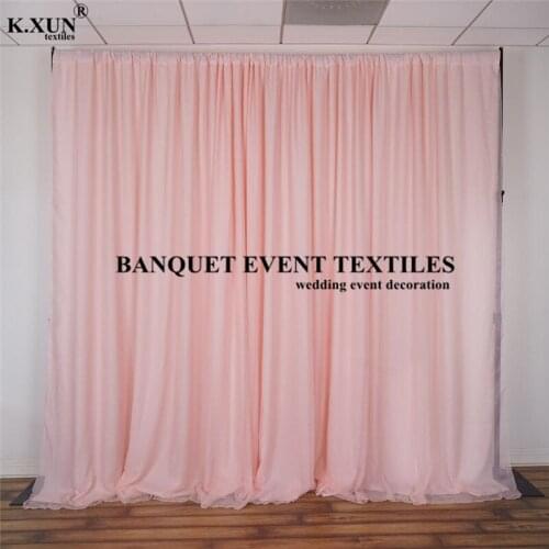 Nice Looking Double Layer Chiffon Panel Wedding Backdrop Curtain Stage Background Event Party Decoration