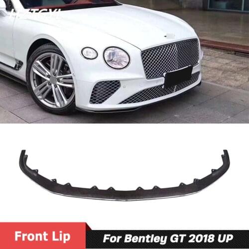 Carbon Fiber Front Bumper Lip Rear Diffuser Spoiler Side Skirts For Bentley Continental GT Tuning 2018 Up