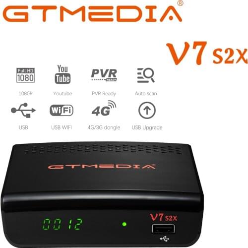 Receptor de satélite DVB-S / S2 / S2X, GTMEDIA V7 S2X, con USB WIFI H.265, compatible con Youtube, mejor GT V7S HD
