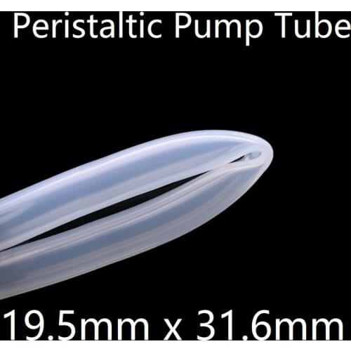 Peristaltic Pump Tube ID 19.5mm x 31.6mm OD Soft Silicone Hose Wall 6mm Flexible Drink Water Connect Pipe Nontoxic Transparent