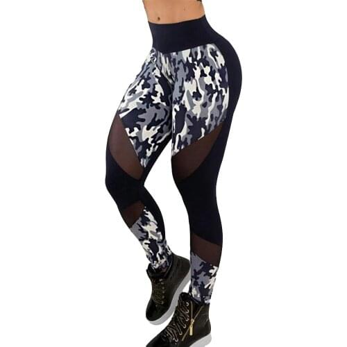 Brand New Women Yoga Pants Fitness Running Gym Stretch Sports High Waist Pants Patchwork See Through Trousers Fashion Hot 2019