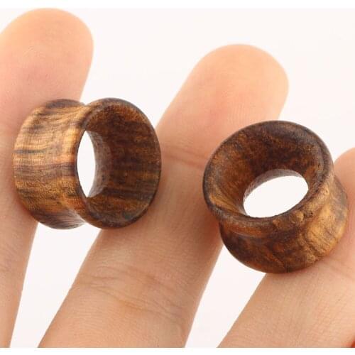 TIANCIFBYJS ear plugs wood flesh tunnels saddle Ear Gauges 6-20mm hollow Body Piercing jewelry for men Women Stretcher kit