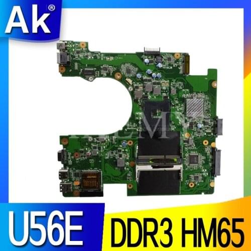 U56E mainboard For Asus U56E U56 DDR3 HM65 laptop motherboard Test work 100% original