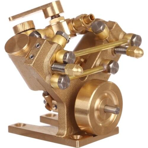 8.5 X 8.2 X 7.4CM V-Shape Mini Pure Copper Steam Engine Model Without Boiler Creative Gift Set For Kids Adults High Quality