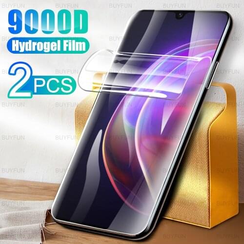 Screen protector for vivo v21 6.44 inch 2pcs full cover HD front hydrogel film for vivo v 21 21v 5G safty soft film not glass