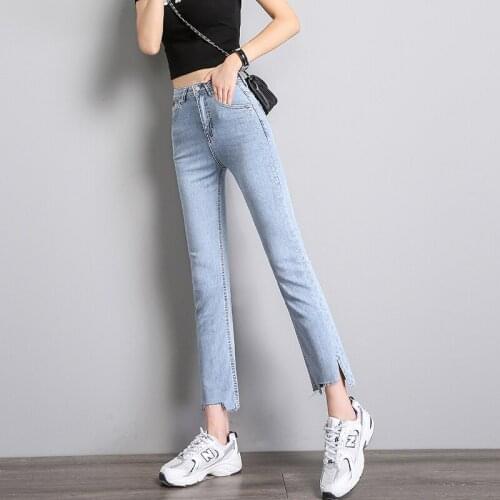 Women Jeans Cotton Stretch Jeans Ankle Length Spring Autumn New Products High Waist Skinny Elastic Casual Pants Elegant