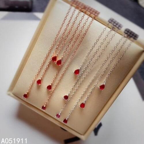 KJJEAXCMY fine jewelry natural Ruby 925 sterling silver women earrings support test beautiful