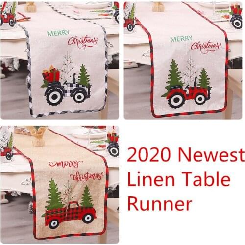 1pcs Vintage Natural Burlap Table Runners For Christmas Wedding Decorations Home Party Table Decor Diy Christmas Table Runners