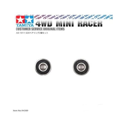 2pcs Tamiya Mini 4WD Racer Bearings Four-wheel Drive Accessories 620 Balls Chassis Universal Dustproof-bearing 94389