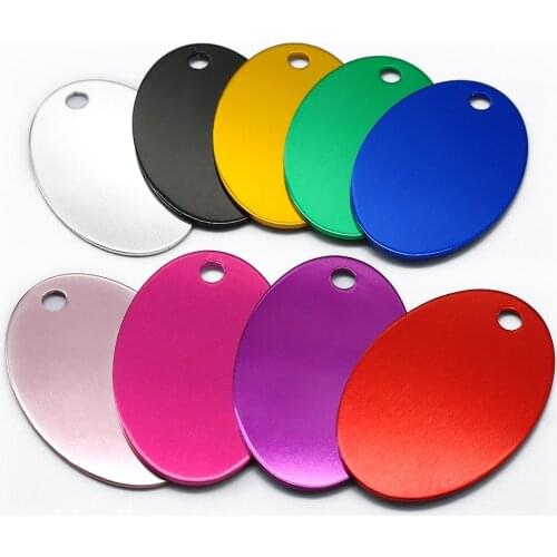 20pcs/lot Personalized Dog Tag Collar Accessories Puppy Cat Name Tag Pendant Custom Aluminum Pet ID Tags Engraved Double Sided