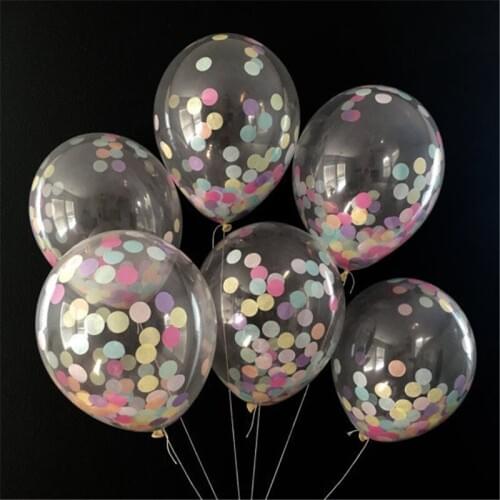 36inch Clear Confetti Latex Balloon Wedding Holiday Party Decoration Air Ball Birthday Ballons Event Party Supplies