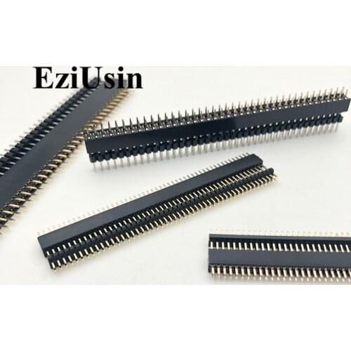 2 Pairs 2x40p/50p Double Row Male Female 2.54/2.0/1.27mm Breakable Pin Header PCB JST Connector Strip for Arduino DIY