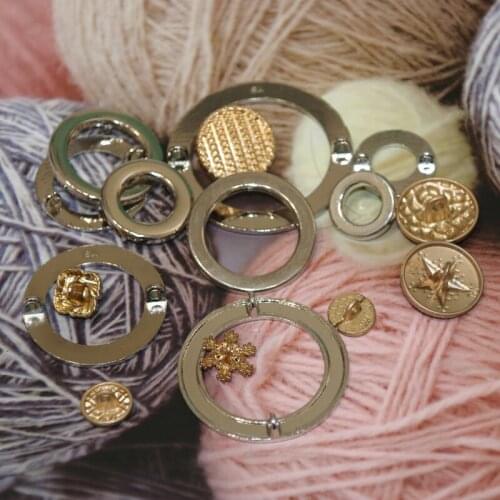 5pcs Metal Coat Decorative Buttons For Clothing Women Jacket Sweaters Cardigan Sewing Needlework Wholesale